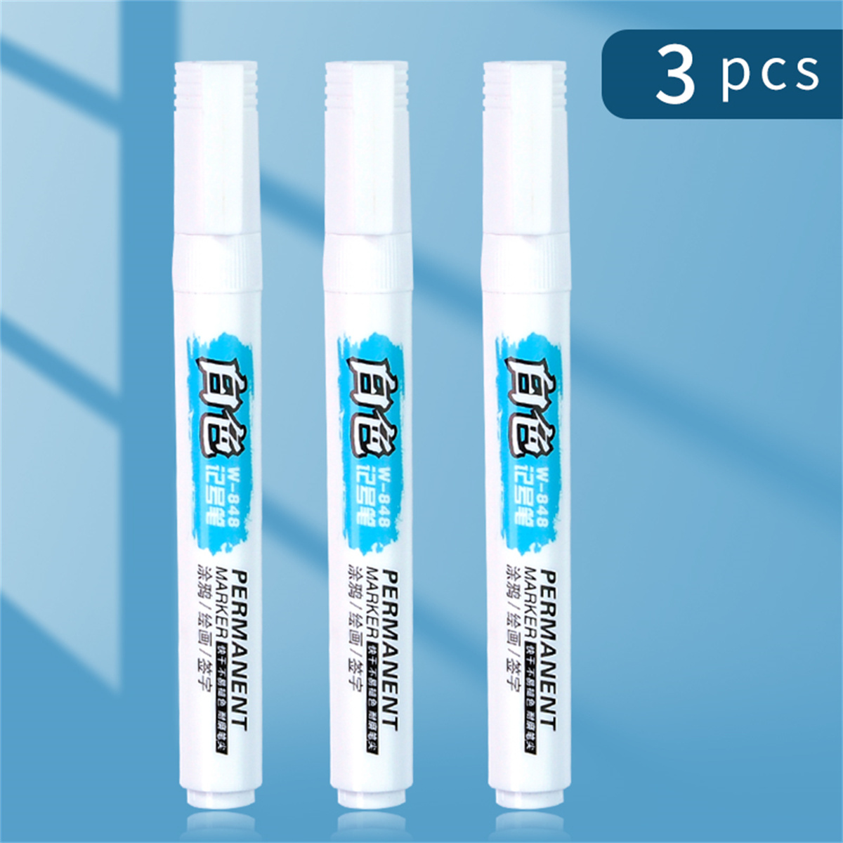 1/2/3 Pcs White Marker Pens 2.0mm Oily Waterproof White Gel Pen DIY Graffiti Sketching Markers Stationery Wrting School Supplies: Red