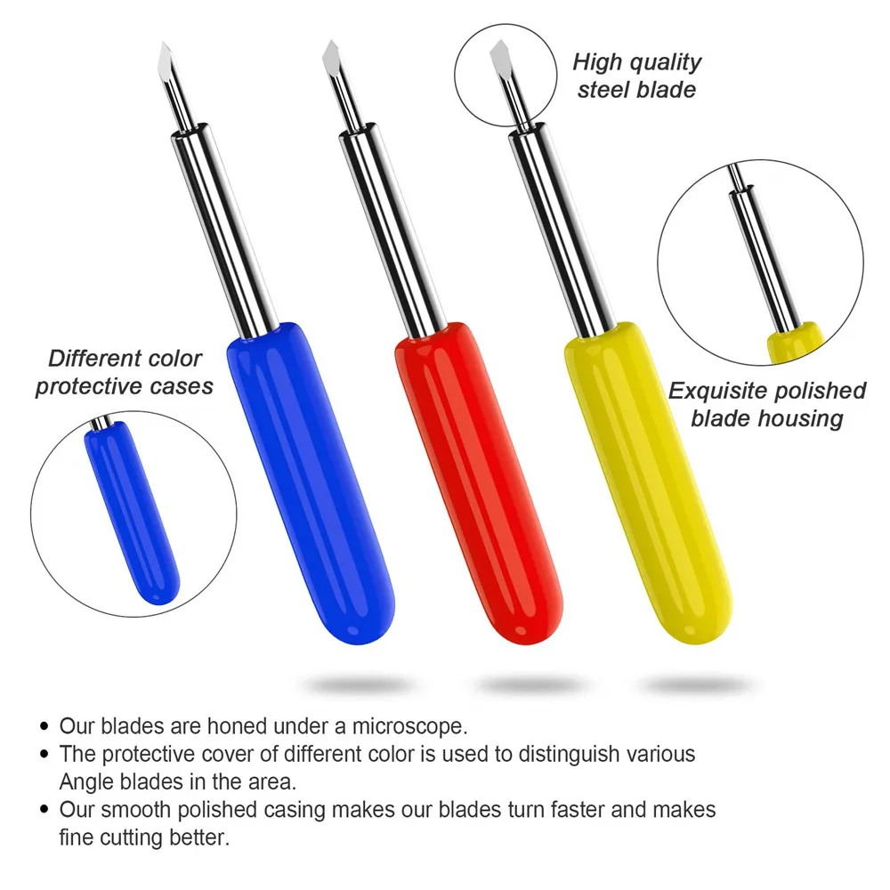 Lames de remplacement pour outils électriques, 30/45/60 degrés, pour traceur, Roland Cricut