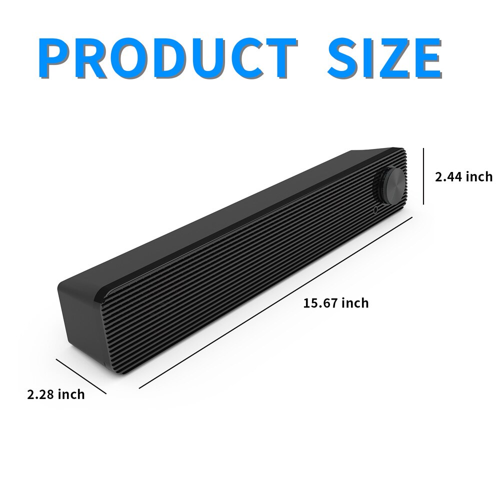 Soundbar Computer Speaker 3.5Mm Wired Sound Bar Usb Powered Speaker Voor Mobiele Telefoon Laptop Computer Ondersteuning