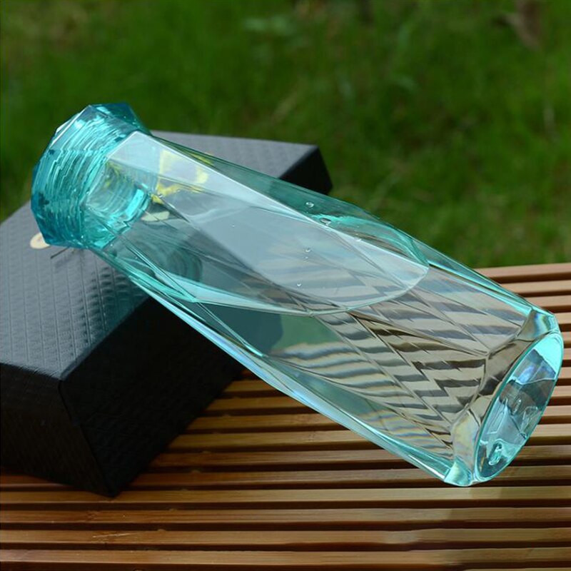 600ml Große Kapazität Glas Wasser Flasche Bunte Sommer Trinken Flasche Schule Ich bin Freien freundlicher Protable Flasche: Grün