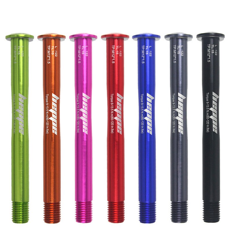 HEPPE – fourche avant de moyeu de vélo 12x100/12x110mm M12xP1.5, axe transversal multicolore à dégagement rapide