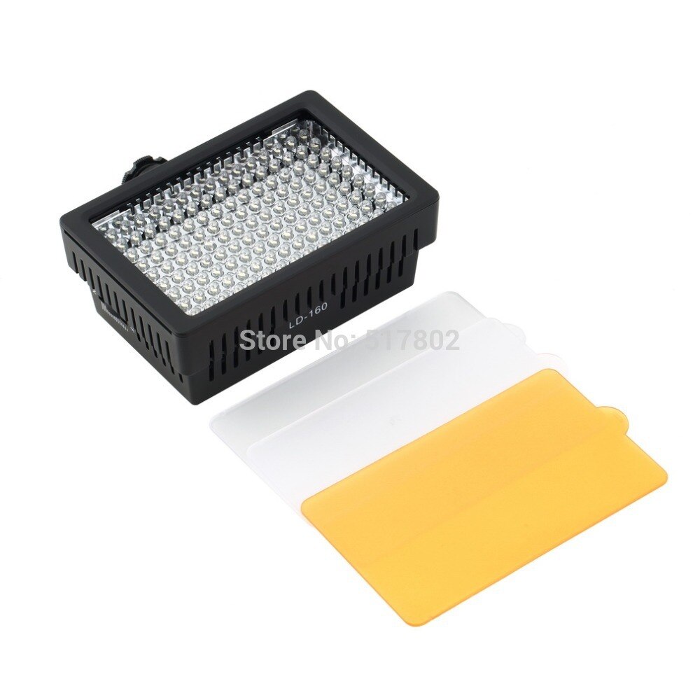 Camera HD 160 LED Video Light Lamp 12W 1280LM 5600K/3200K Dimmable for Canon for Nikon for Pentax Camera Video Camcorder