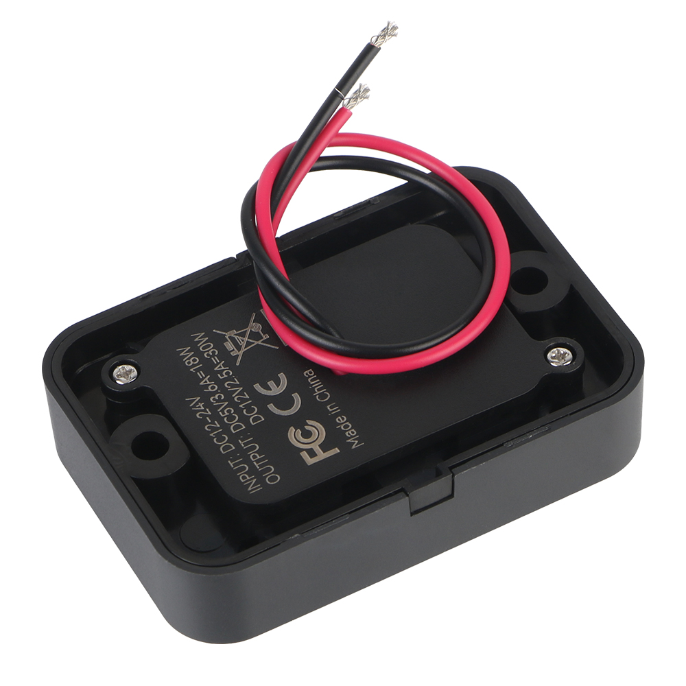 Cargador de teléfono para coche, RV, casa, Camper, caravanas, luz LED tipo C + QC3.0, puerto USB A, adaptador de cargador rápido para coche de 12V/24V