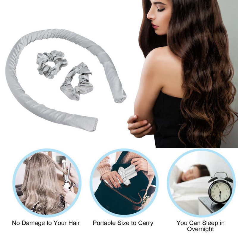 Heatless Curling Rod Headband No Heat Curls Ribbon Hair Rollers Sleeping Soft Headband Hair Curlers DIY Hair Styling Tool