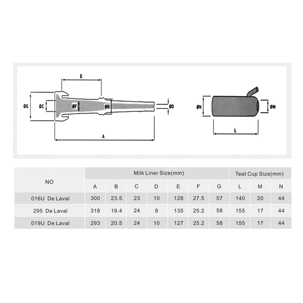 Milking Equipment Liners Rubber Long Liners Milk Teat Cup For Cow Milking Machine For Milking Machine Parts