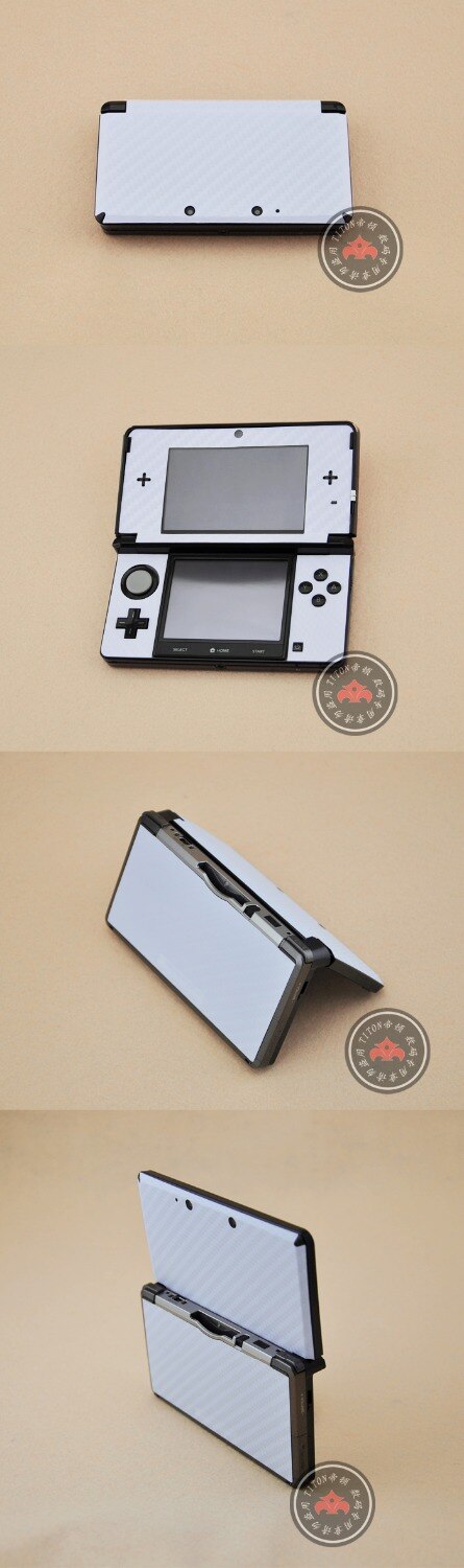 Wit Carbon Vinyl Skin Sticker Protector voor Nintendo 3DS skins Stickers