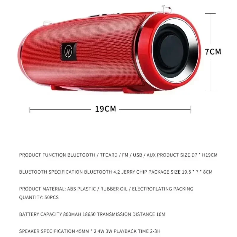 200W Wireless Bluetooth Speaker Portable IPX7 Waterproof Outdoor Subwoofer Stereo Surround Speakers FM Radio TF Boom Box