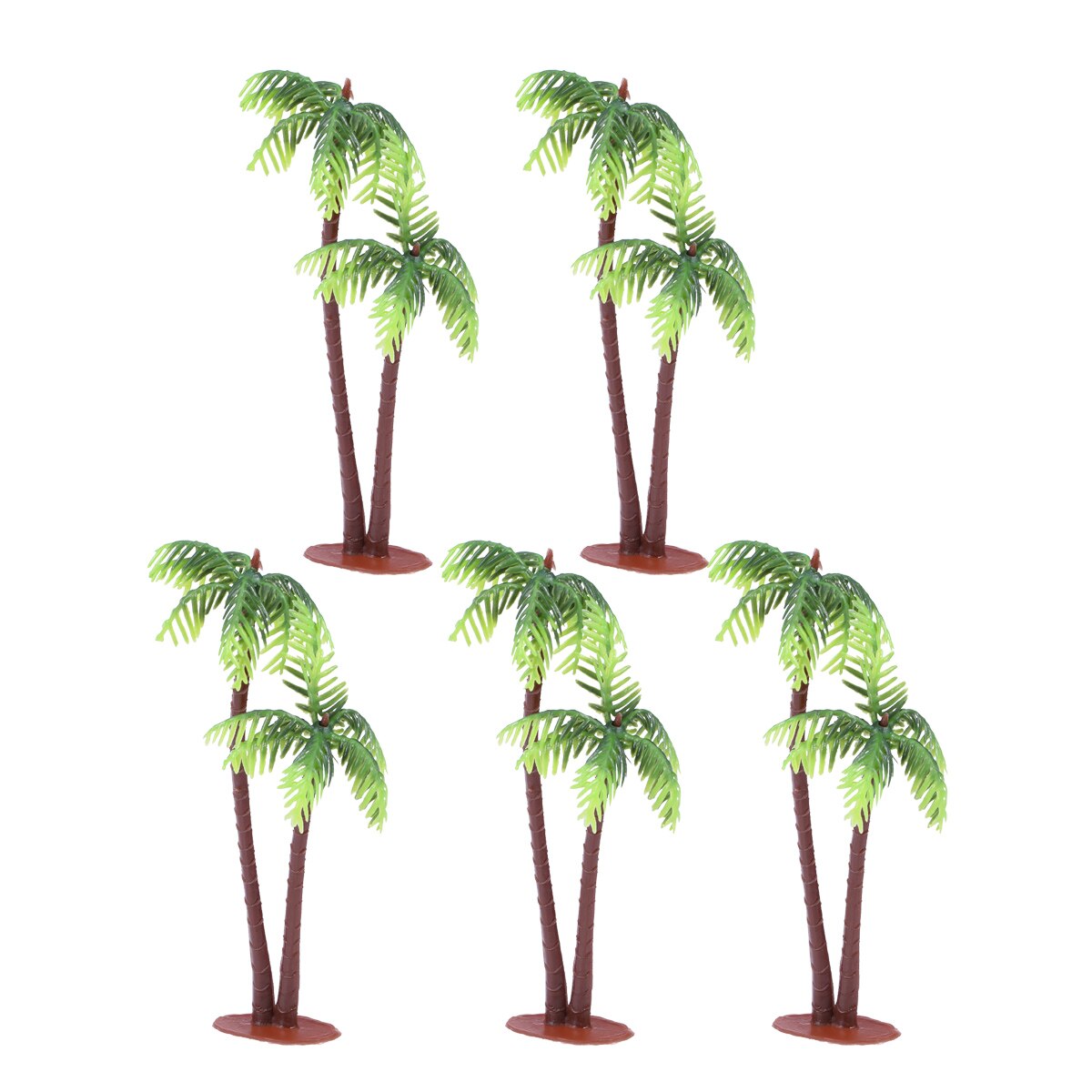 3/5/12 stk simuleret plast kokospalme miniature plantepotter akvarium bonsai håndværk kunstig plante mini landskabsindretning: 5 stk