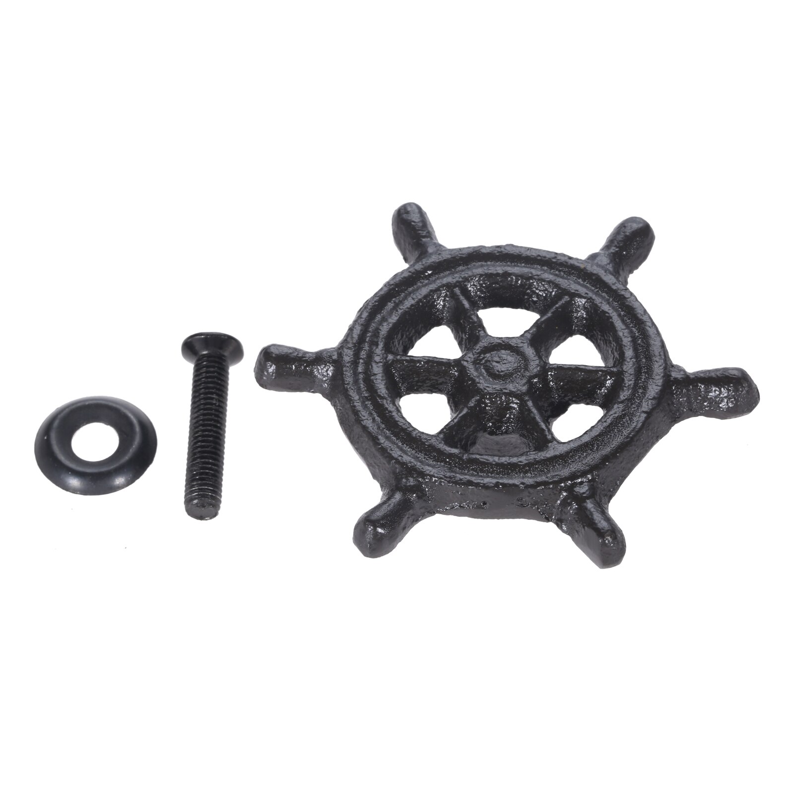 Strand Thema Pull Oceaan Stijl Handvat Walvis/Sea Turtle/Seahorse/Wiel/Bloem/Hollow Ronde Knop W/Schroef Ijzer Badkamer Meubels: Wheel Disc