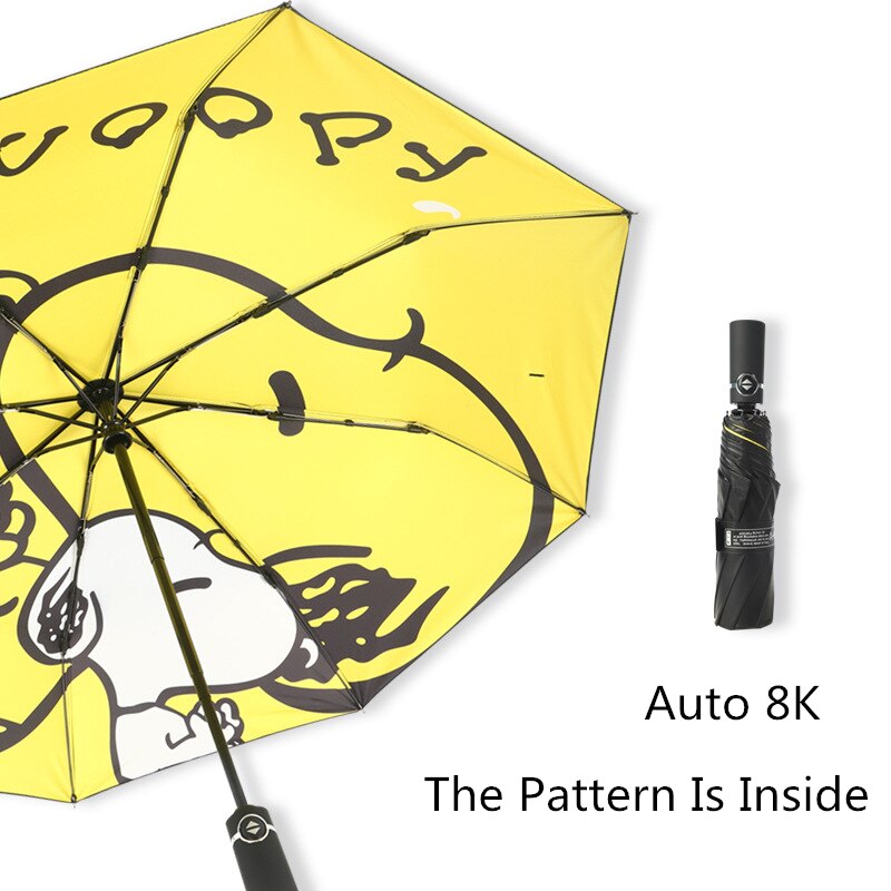 Hond Patroon Paraplu Pocket Paraplu Drie Vouwen Verse Party Honden Parasol Zonnige Regenachtige 4 Kleur Paraplu Vrouwen: Auto-A