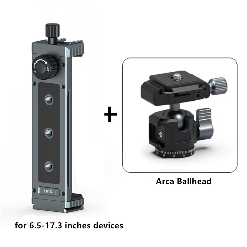 2025 Upgrade Tablet Houder Klem voor iPad pro air mini 2 3 4 Universele Clip Statief Mount voor iPhone 4.7 "-12.9" De meeste Tablet: Goud