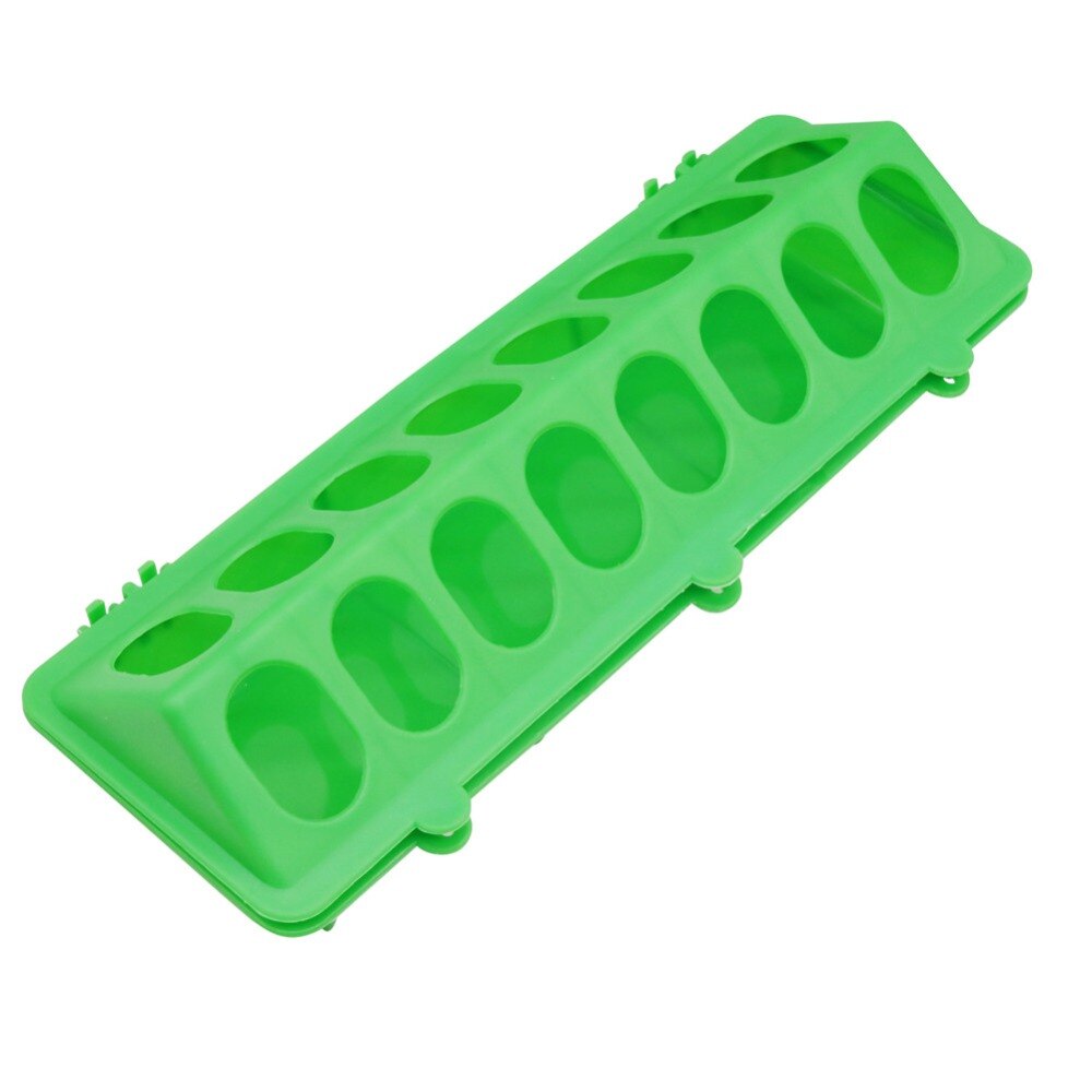 1 pcs Double Sided Trough Poultry Bird Pigeon Trough Feeding Supplies 16 Round Holes On Both Sides 300*100*43mm Plastic Material
