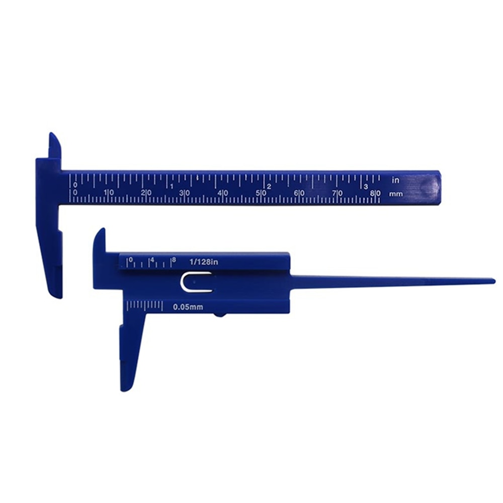 80mm Mini Plastic Sliding Vernier Caliper Gauge Measure Tool Ruler Micrometer
