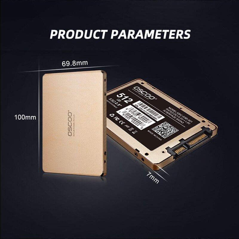 OSCOO 2,5 zoll SSD SATA3 MLC Interne Festplatte Direkter Der Fabrik 100% Original 128GB 256GB 512GB 1TB Festplatte