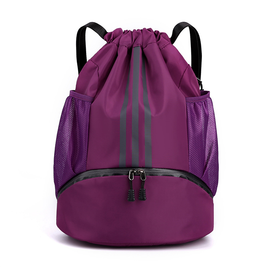 Bolsa de gimnasio, mochila de Fitness para mujeres y hombres, mochila de baloncesto, bolsas de almacenamiento de fútbol al aire libre, mochila deportiva con cordón de entrenamiento: naranja