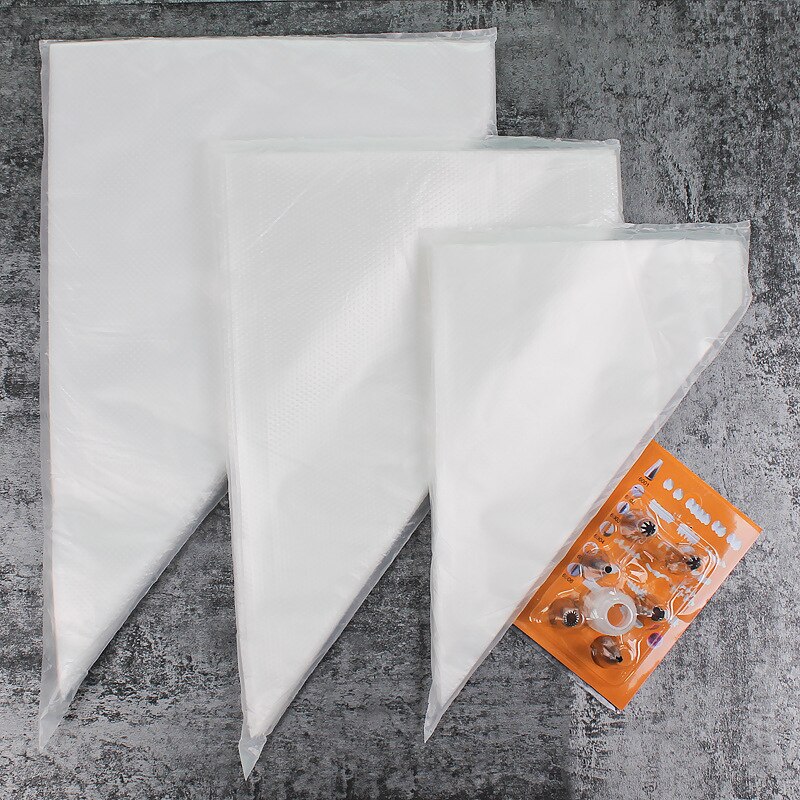 100 stuks Wegwerp Gebak Icing Spuitzak Cake Gebak Cupcake Decorating fit Alle Size nozzles Pastry Tassen Bakvormen Gereedschap