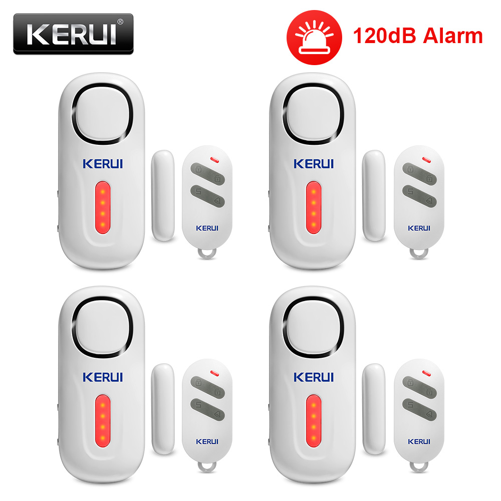 KERUI 120DB Wireless Door/Window Entry Security Burglar Sensor Alarm PIR Magnetic Smart Home Garage System Remote Control Led: KIT7 Alarm