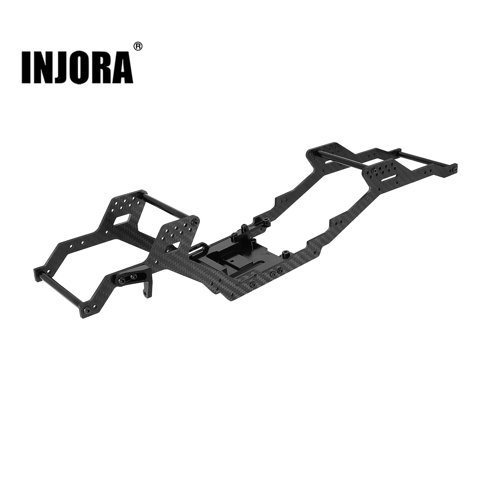 INJORA-Kit de chasis de fibra de carbono LCG, distancia entre ejes de 313/324mm, viga de marco para 1/10 RC Crawler TRX4, piezas de mejora