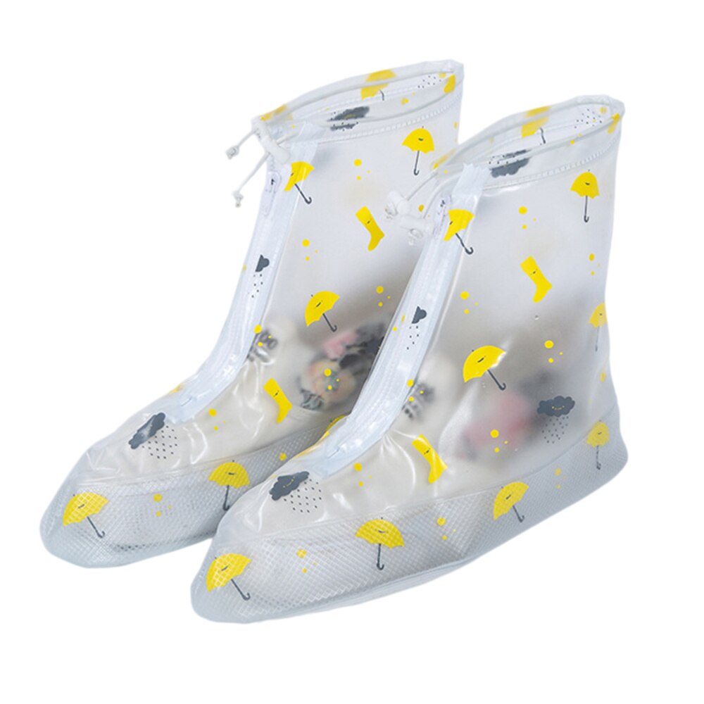1 paire de couvre-chaussures portables, parapluie et motif de chaussures, protecteur de bottes résistant à l'usure, chaussures antidérapantes imperméables pour le Camping