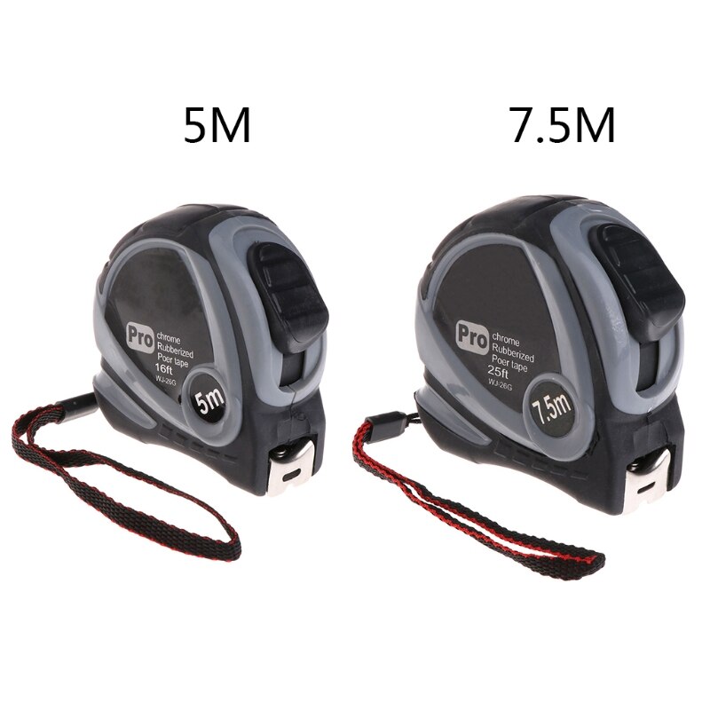 5m 7.5m Retractable Measuring Tape Measure Ruler Rubberized Metric Tape Rule