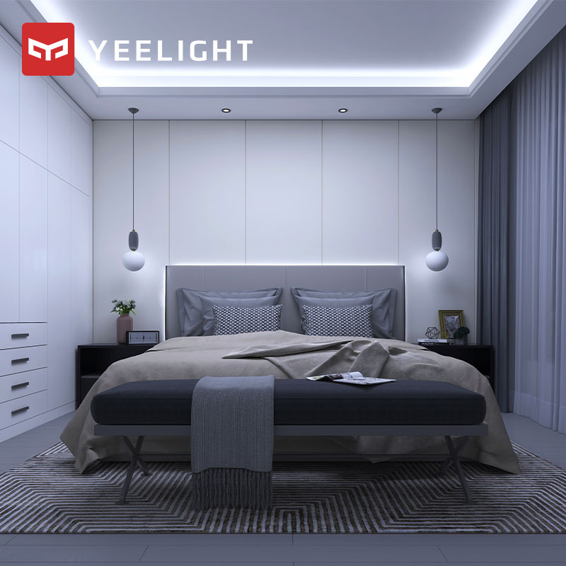 Yeelight-Tira de luces LED blanco cálido para interiores, tira inteligente de luces LED de 2700K-6500K con control remoto por voz y bluetooth, para casa inteligente de enlace, 30m