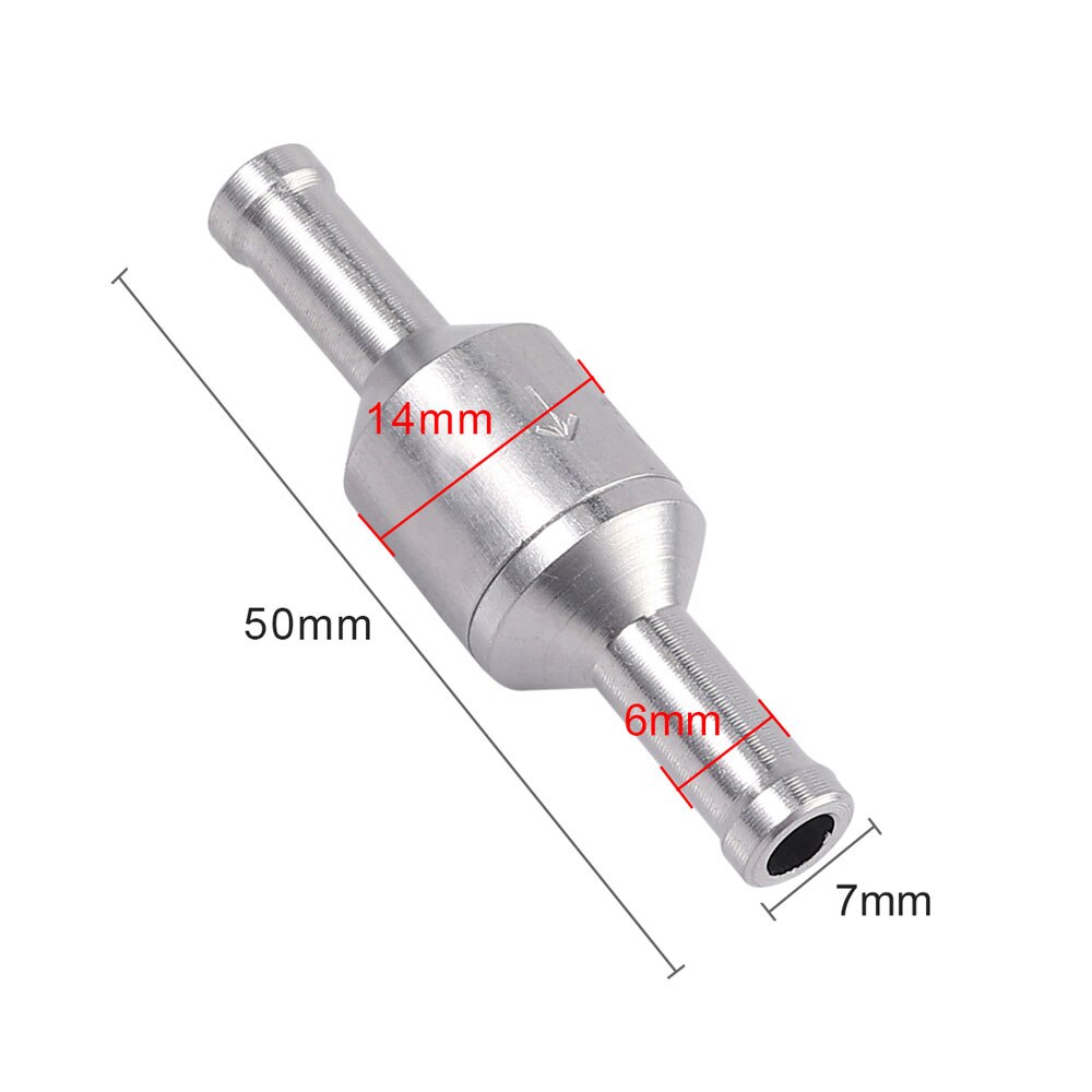 Aluminum One Way Fuel Non-Return Check Valve - 6mm 8mm 10mm 12mm For Diesel Petrol Oil