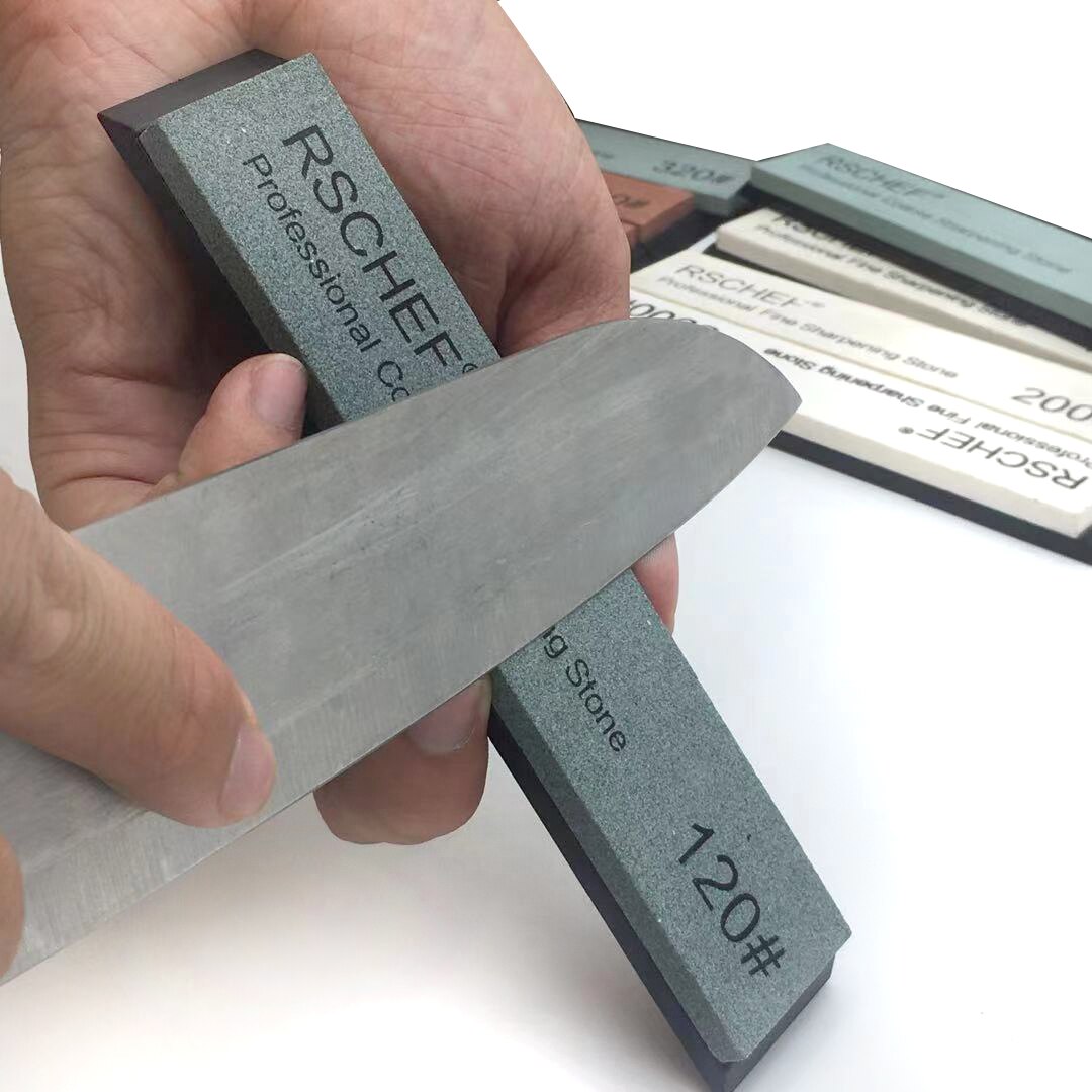 2Pcs Knife Sharpener Sharpening Stone Big Size Whetstone Sharpening System 120-3000# FIxed Angle Sharpeners Water