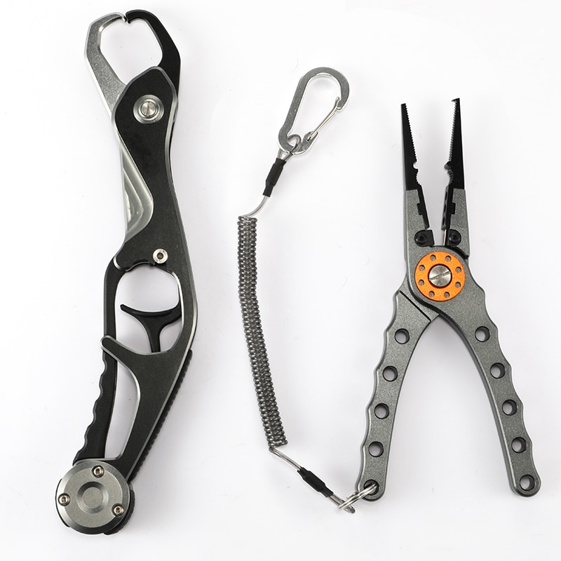 Fishing Tool Set Fishing Grip Gripper &amp; Line Cutters Fishing Pliers with Bag Multifunctional Aluminium Fishing Equipment