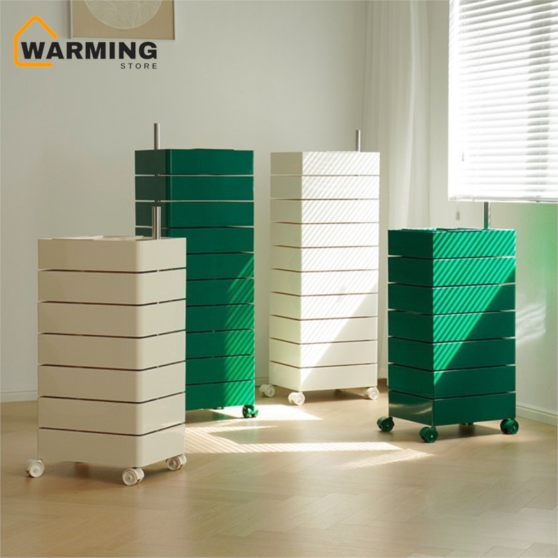 Rotating Storage Cabinet Movable Bedside Table Ins Side Cabinet Minimalist Nordic Storage Cabinet Cosmetic Storage Cabinet