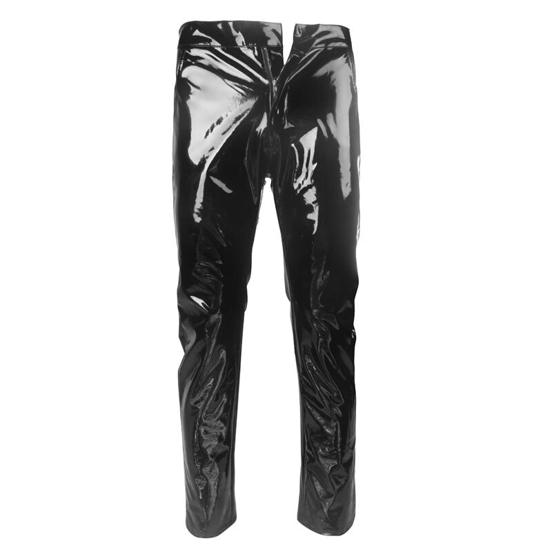Pantalones para hombre, pantalones pitillo de charol especial, ropa de rendimiento, pantalones modernos para motocicleta, mallas casuales para club nocturno