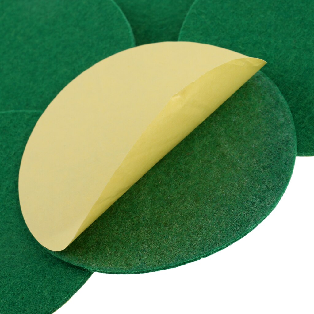 Air Hockey Table Pushers Felt Pads, Set of 6, Green, 60mm/74mm/94mm