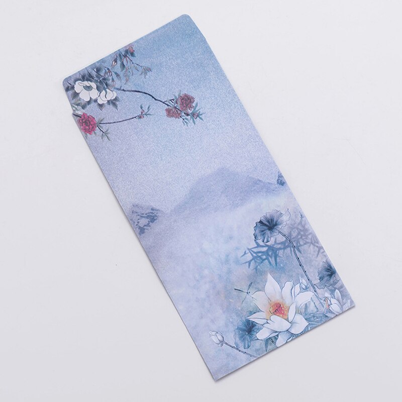 Ezone 3 pçs estilo chinês envelope para carta de escrita cartão de papel retro flor artesanato envelopes de papel material escolar: 2