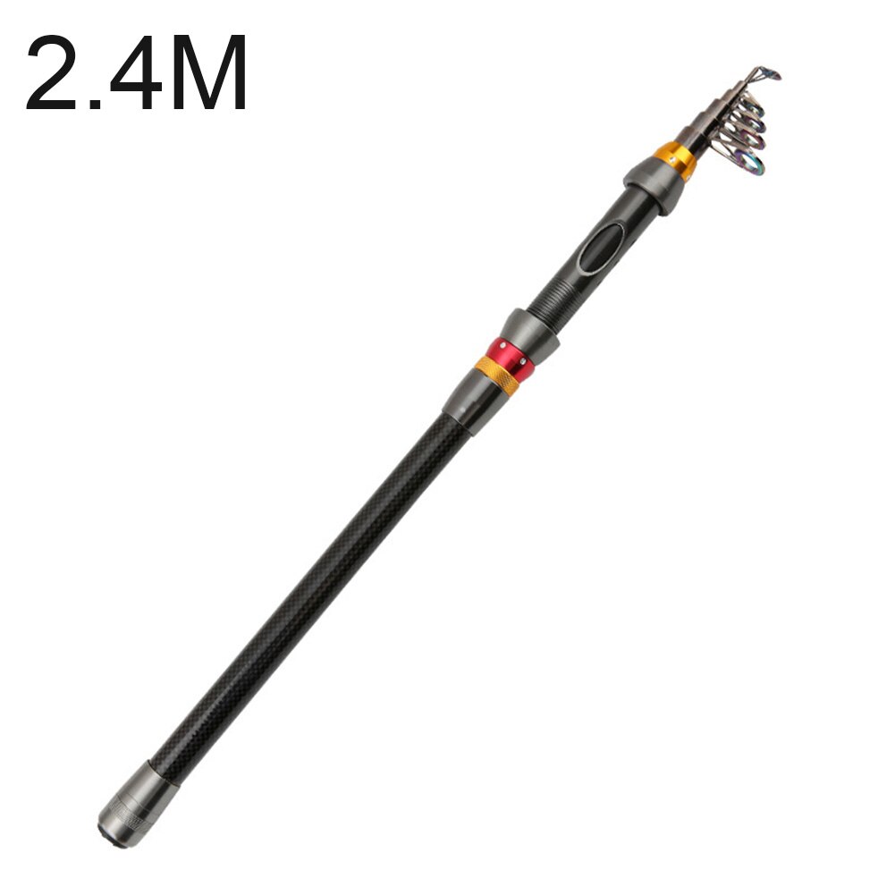 Carbon Fiber Fishing Rod Ultra Short Mini Sea Rod Portable Rock Fishing Rod ALS88: 2.4 meters