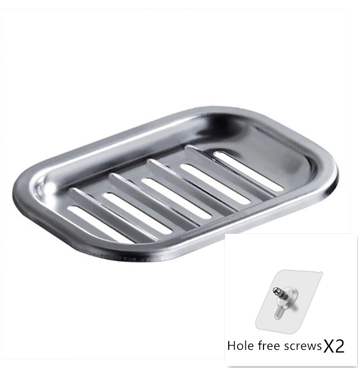 Edelstahl Seife Dish Bad Lagerung Seife Rack Platte Box Container Wand Storage Rack-Halter Seife Dish Halter: 590