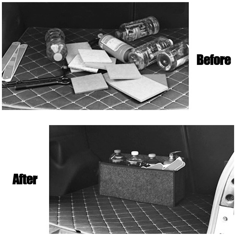 Car Storage Bag Portable Foldable Car Trunk Organizer Felt Cloth Storage Box Auto Interior Stowing Tidying Container Bags Case