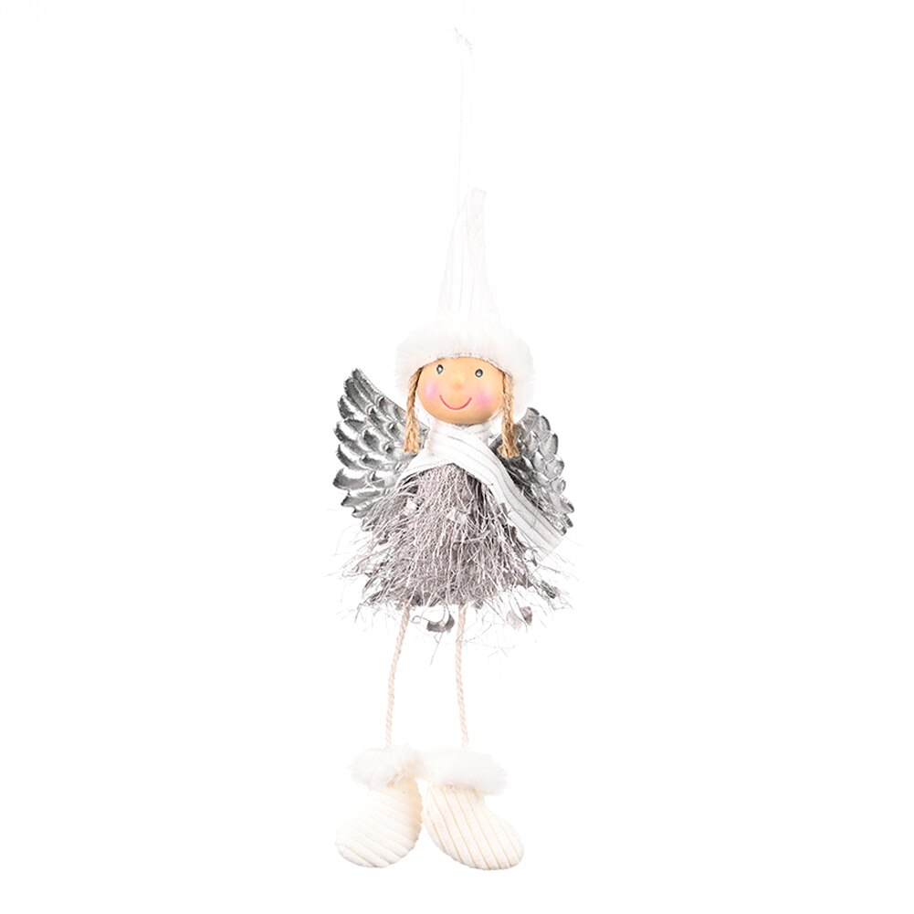 Christmas Feather Sequins Angel Doll Chrismas Tree Decoration Hanging Ornaments Atmosphere Decoration Props: L