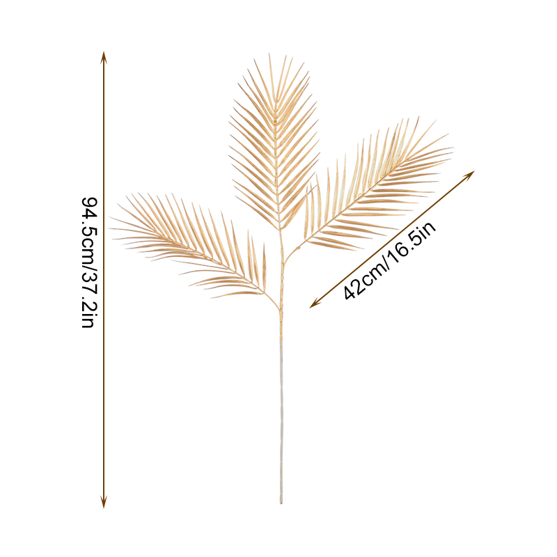 Plantes artificielles dorées en plastique pour décoration de Noël, simulation de fleurs, maison, salon, fête de mariage: Orange