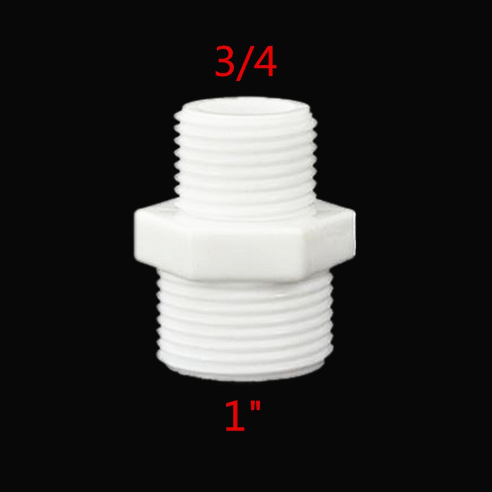 Plastikowa rurka złączka pneumatyczna 1/8 "1/4" 3/8 "1/2" 3/4 "1" BSP mężczyzna X mężczyzna zmień nypel sześciokątny złącze rury łącznik adaptera: 06-1