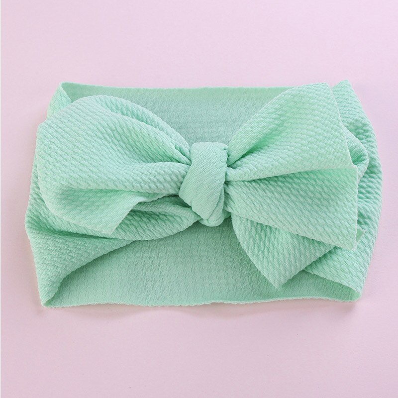 Mooie Big Bows Baby Hoofdband Baby Effen Kleur Haarbanden Zachte Knoop Meisje Haarband Baby Haaraccessoires Tulband: style 2