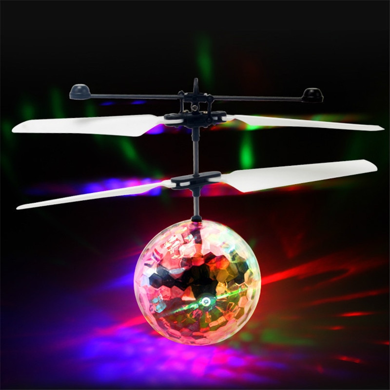 Led Flashing Flying Ball Infrared Induction Luminous Toys for Kids Remote Control Mini Helicopter Aircraft Toys for Children