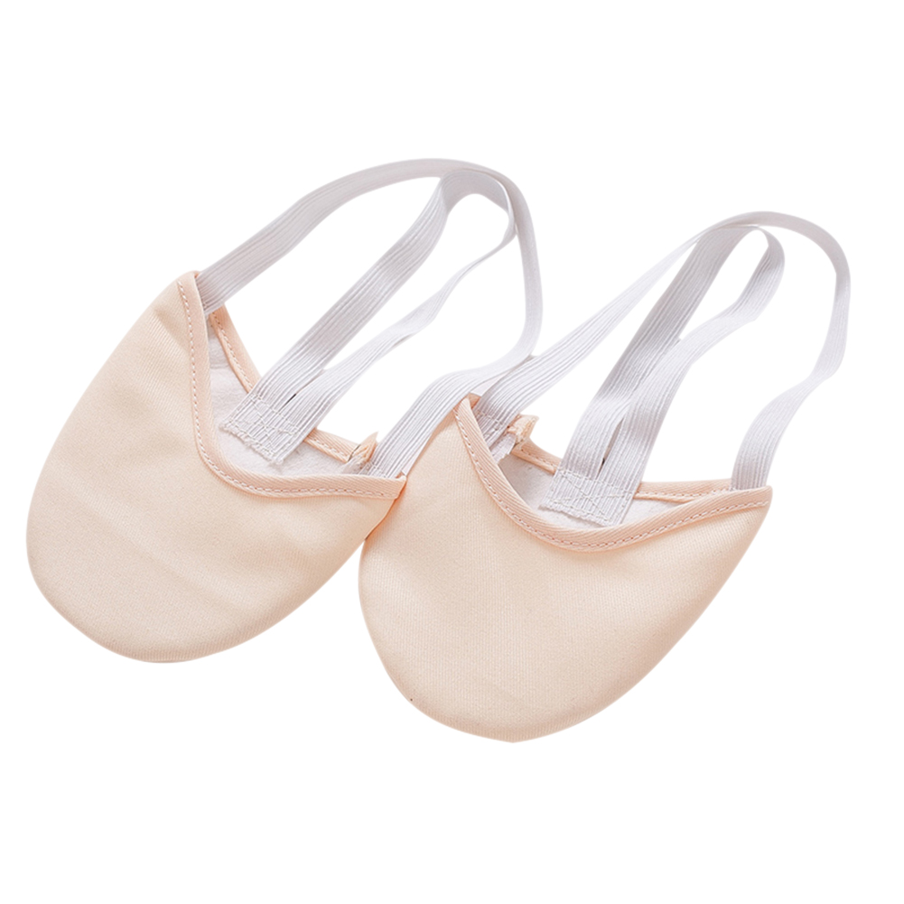 Soft Half Knitted Socks Rhythmic Gymnastics Toe Shoes Elastic Dance Feet Protection Shoes Ballroom Accessories for Girls ENA88: gold / S