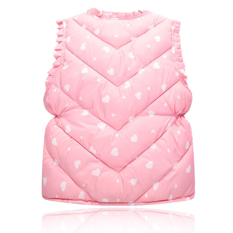 Höst vinter barn bär bomull tunn väst baby prinsessa dun ytterkläder flickor kappa kläder barn solid hålla värmen jacka