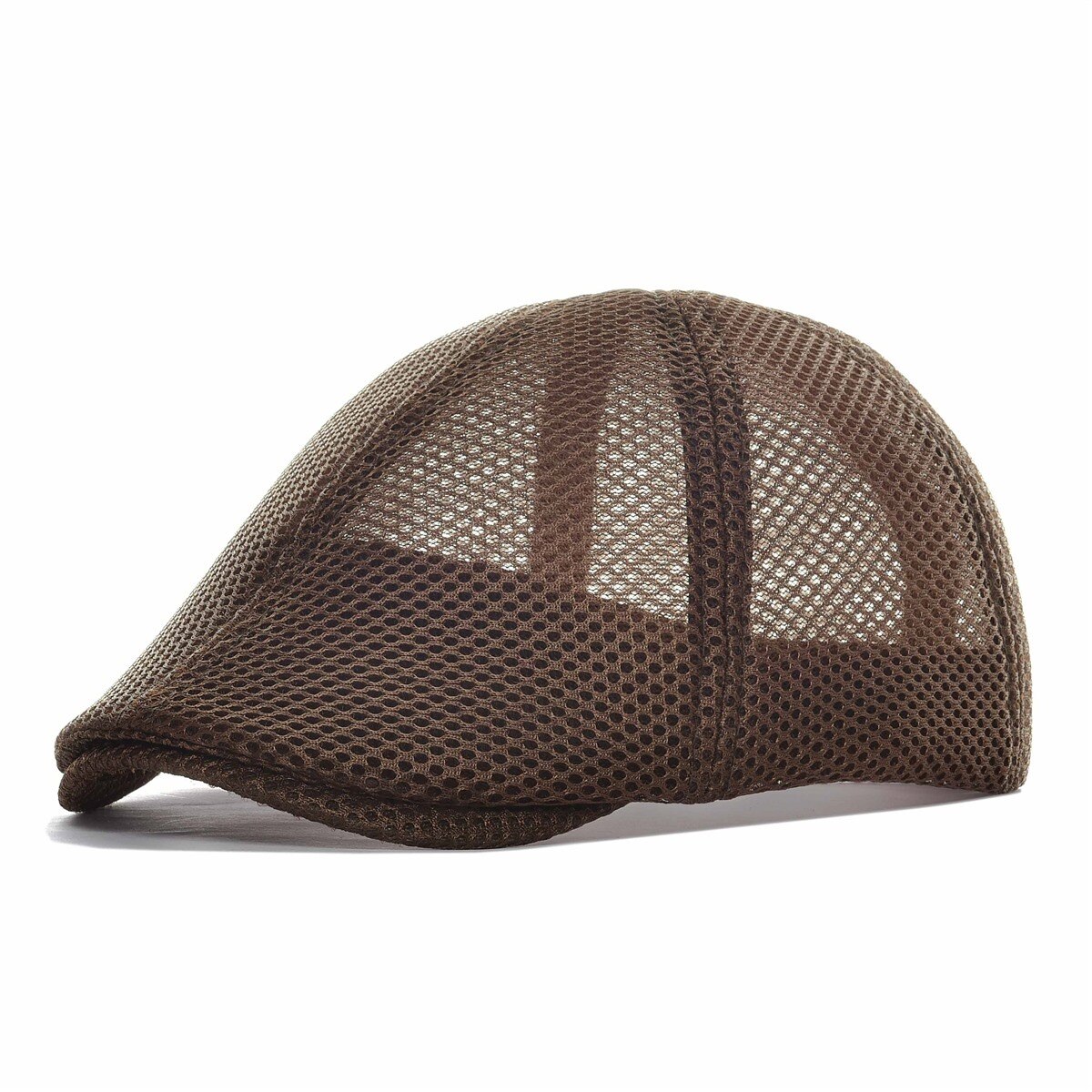 Voboom verão arejado boné liso masculino feminino respirável newsboy bonés 6 painel leve motorista boina chapéu baker boina 125: Default Title