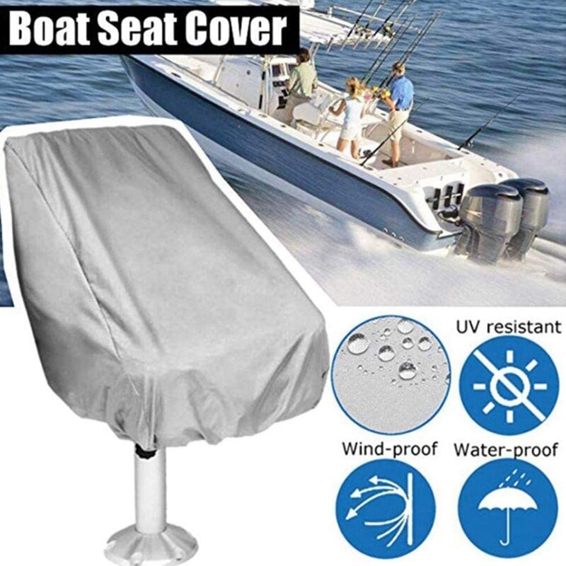 Boat Seat Cover, Outdoor Waterproof Pontoon Captain Boat Bench Chair Seat Cover, Chair Protective Covers