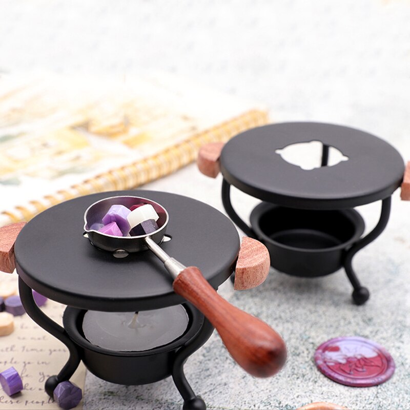 Retro Zegellak Oven Fornuis Statief Brand Verf Wax Seal Stamp Stick Warmer Wax Oven Fornuis Pot Smelten Lijm Diy craft