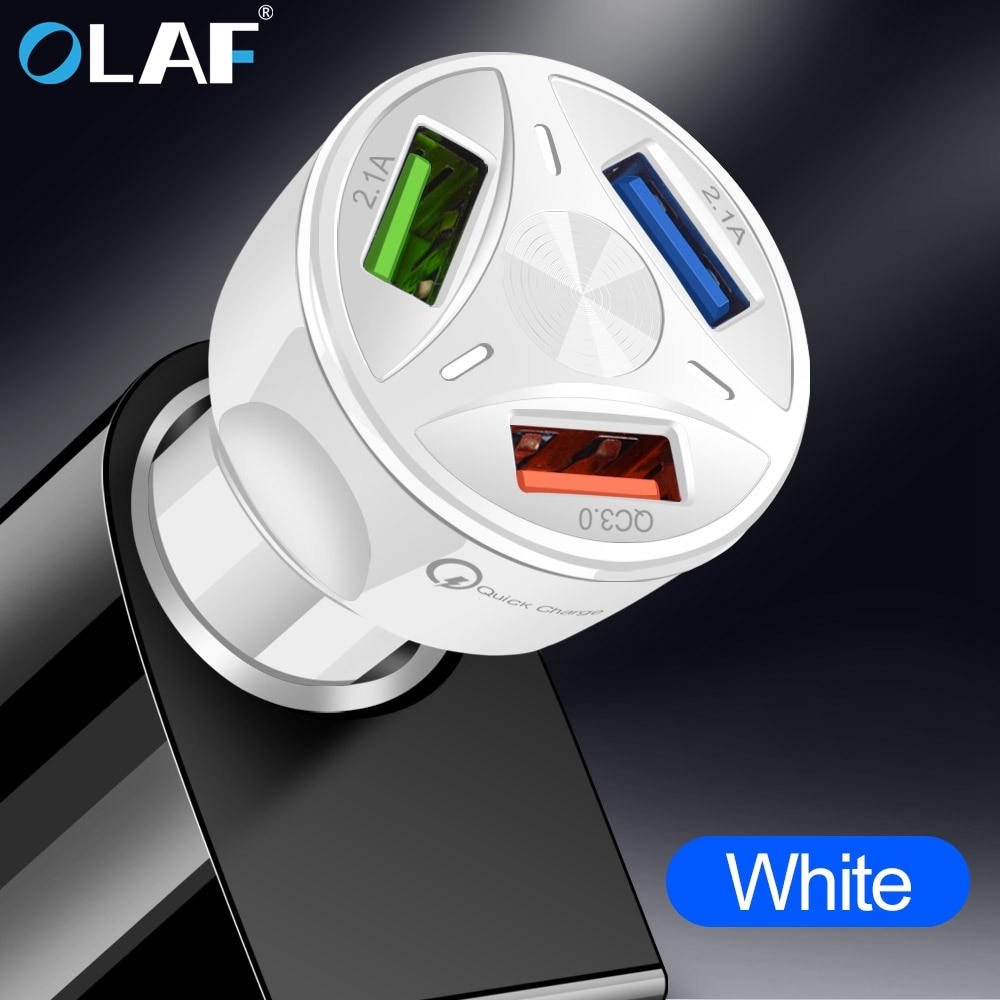 Auto USB Ladegerät Schnell Ladung 3,0 2,0 praktisch Ladegerät 3 Hafen USB Schnelle Auto Ladegerät für iPhone X Samsung s8 Tablette Auto-Ladegerät