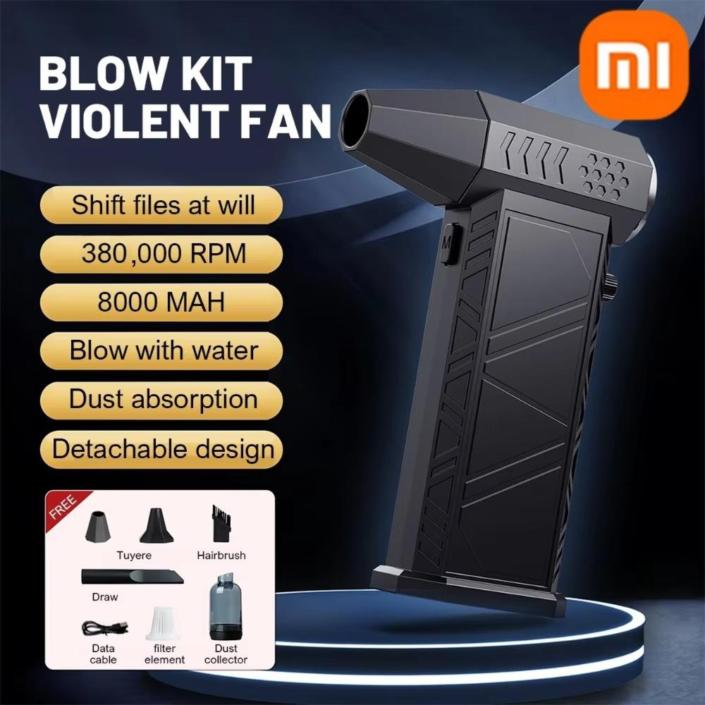 Xiaomi 400000 U/min Turbo-Lüfter, leistungsstarkes Luftgebläse, tragbarer kabelloser Staubreiniger, Typ C-Aufladung, bürstenloser Strahlgebläse-Außenventilator: Kakifarbig