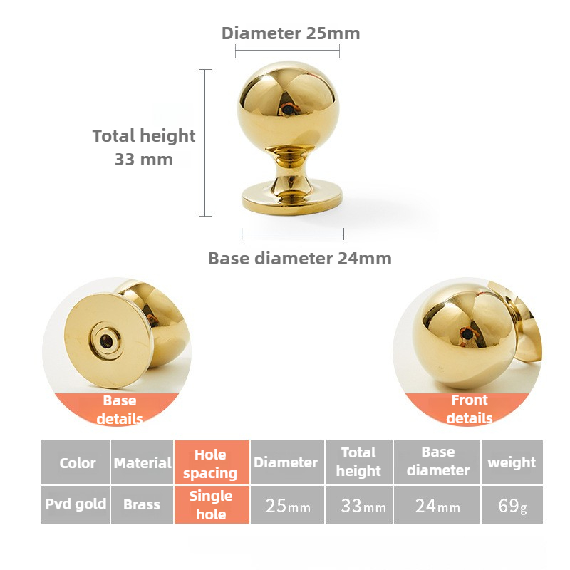 Fransk stil luksuriøse gull kjøkkenskap dørhåndtak solid messing skuffknotter møbelhåndtak maskinvare: Gjennomsiktig