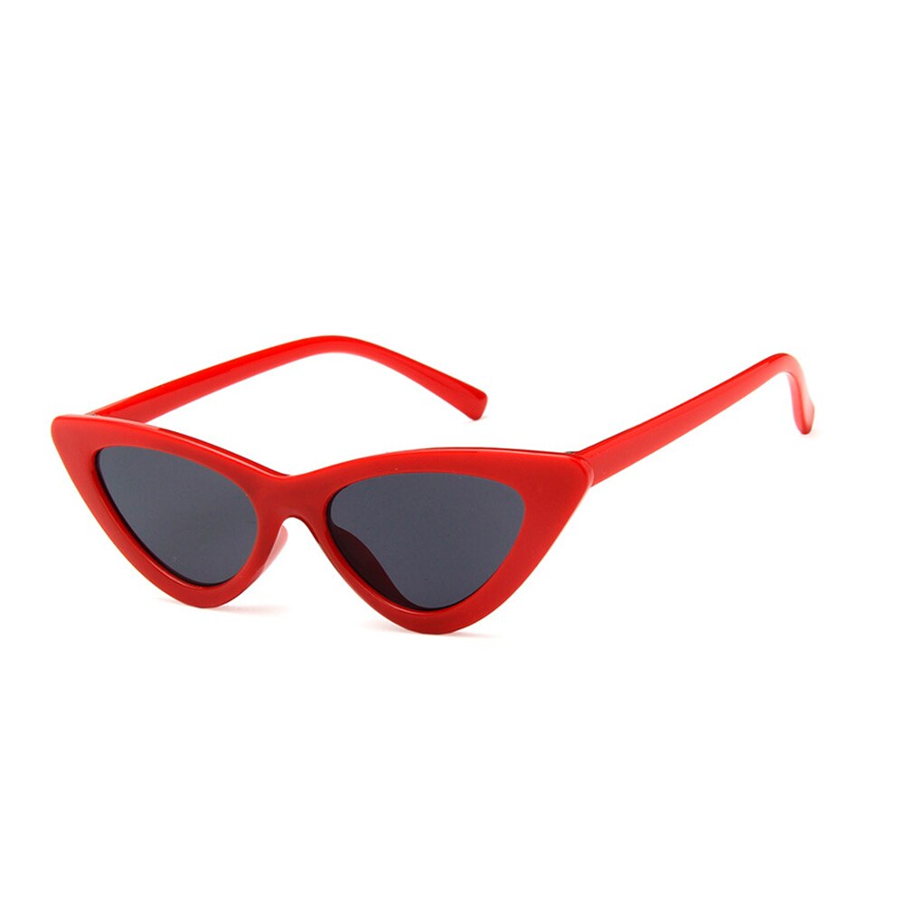 Cat eye børne solbriller mærke børn solbriller anti-uv baby solafskærmning pige dreng solbriller oculos de sol: Rød