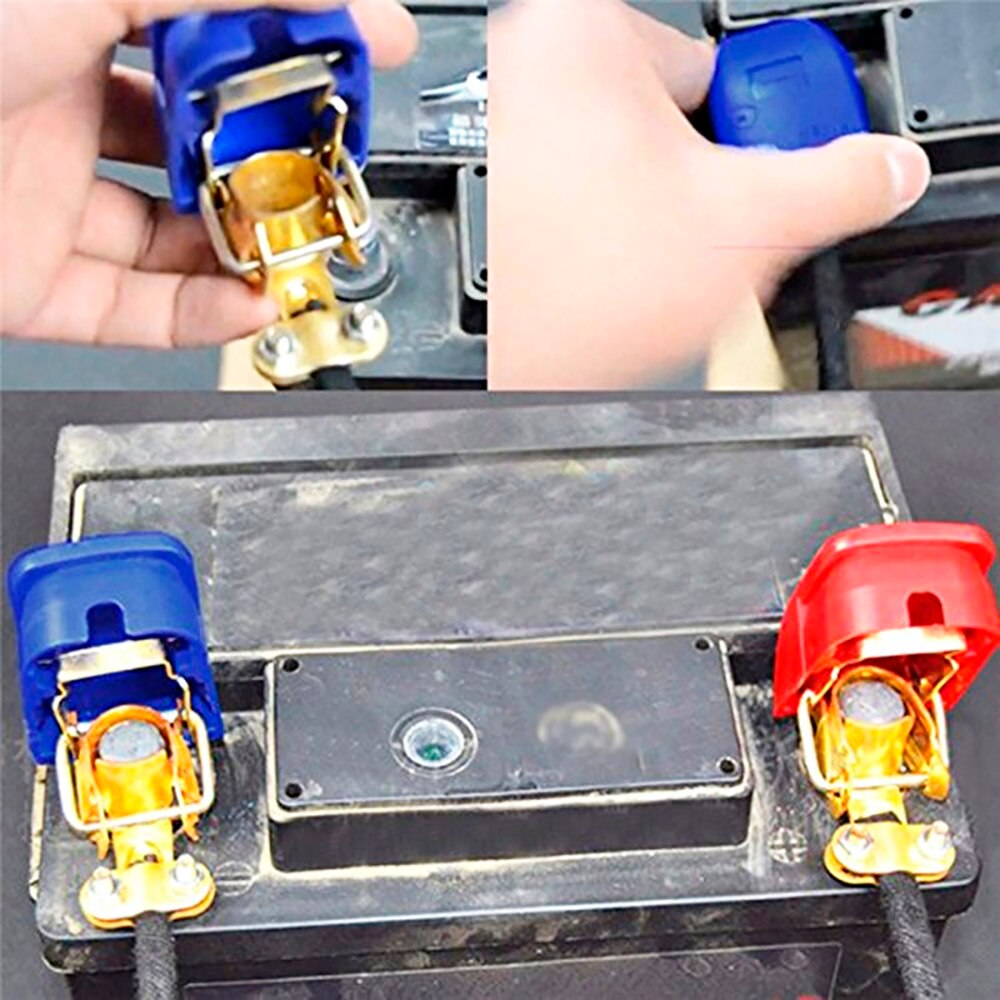 2 PCs quick release battery terminals with safety flasks, battery terminals